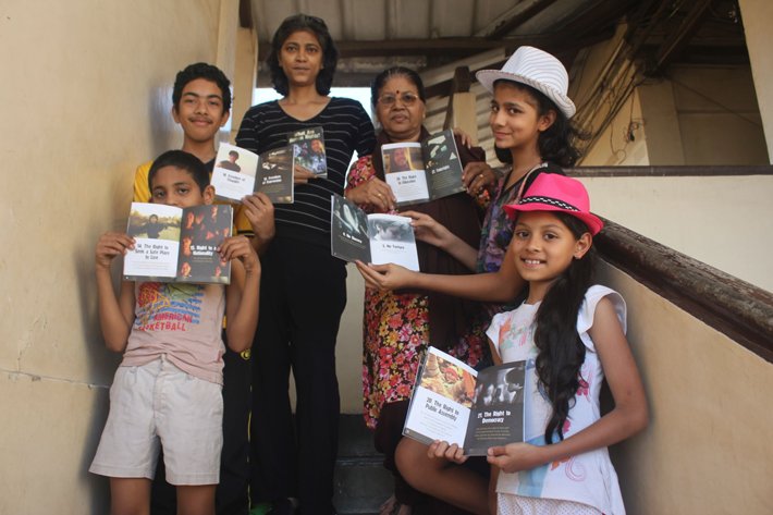 Theresa Michael, teacher at Mumbai’s GloWorld Finishing School educates her classes with Youth for Human Rights curriculum