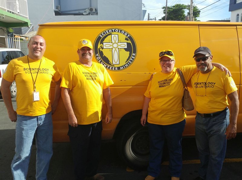 For two months, March and Trish (center) were part of the Scientology Volunteer Ministers Puerto Rico Disaster Response Team.