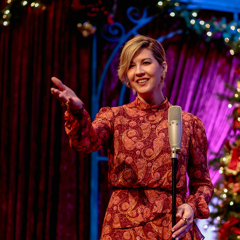 Golden Globe Award-winning actress Jenna Elfman hosted Christmas Stories, an anual fundraiser held at the Church of Scientology Celebrity Centre in Hollywood.