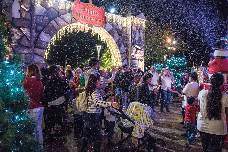 There was snow for those attending the opening night of the 25th annual downtown Clearwater winter wonderland.