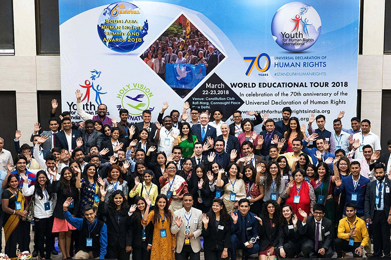 Youth for Human Rights World Educational Tour at the 6th annual South Asia Youth Summit in India