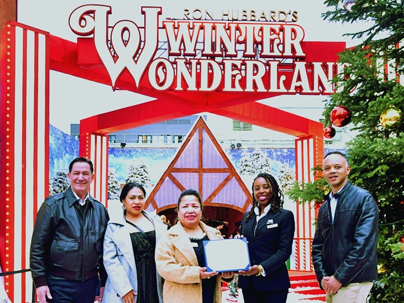 Certificate of recognition from U.S. Congressman Luis Correa for L. Ron Hubbard’s Winter Wonderland, celebrating 40 years of brining joy to local children.