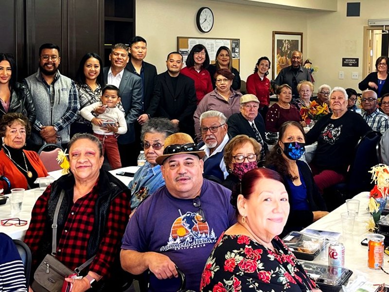 Commerce Mayor Hugo Argumeda and volunteers from Bridge Publications provided a holiday luncheon to local seniors to let them know how much they are appreciated.