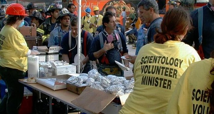 Scientology Volunteer Ministers provided food and comfort to the firefighters and emergency medical teams, so many of whom had lost friends in the disaster.