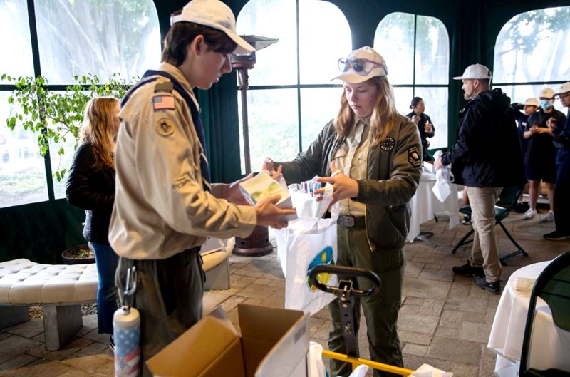 Volunteers gather at the Church of Scientology Celebrity Centre for coffee and donuts and to pick up their supplies and they return there after the cleanup for a complimentary lunch provided by community partners.
