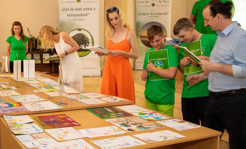 In Budapest, hundreds of children submitted art work to The Way to Happiness art competition. 