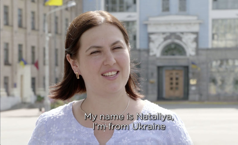 Natalia, an economics professor from the Ukraine, featured in an episode of I am a Scientologist