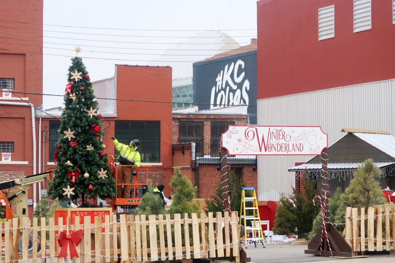 Putting the finishing touches on this year’s Winter Wonderland 2020, opening December 19 for KC families.