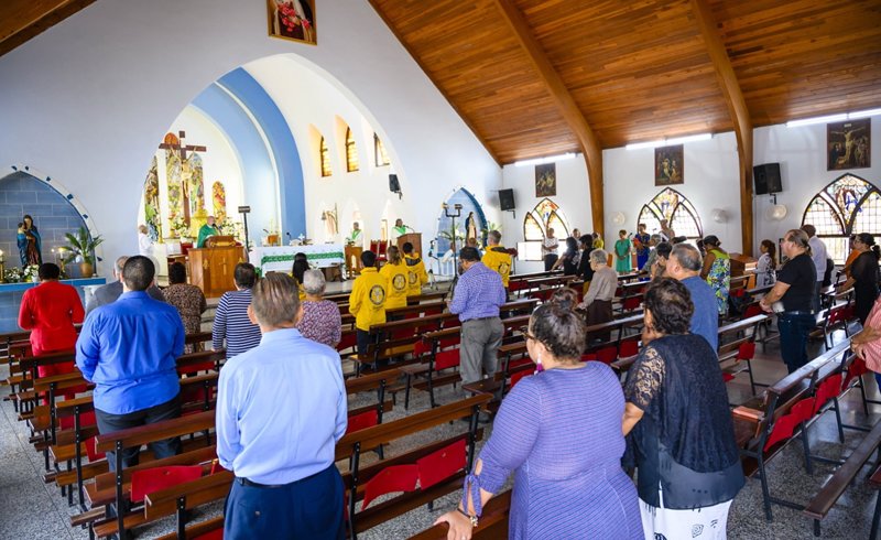 A special mass was held to thank the Volunteer Ministers for sanitizing the church.