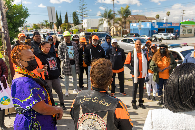 The ride stopped three times along the route for a prayer circle to honor the memories of thuse lost to senseless violence.