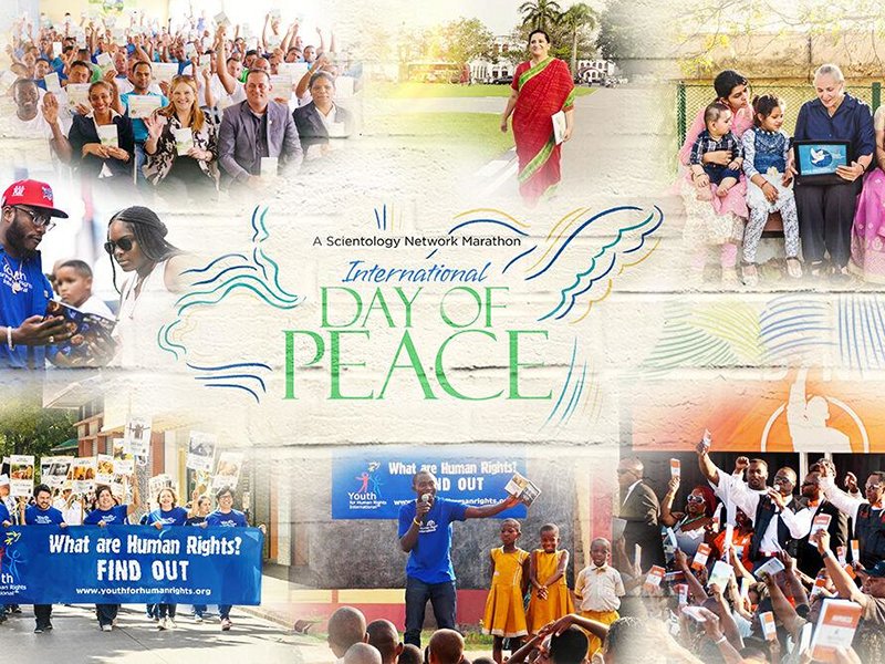 International Day of Peace, September 21, a full day of programming on the Scientology Network 