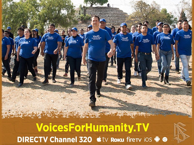 Raul Arias, president of Youth for Human Rights Mexico, featured in an episode of Voices for Humanity on the Scientology Network.