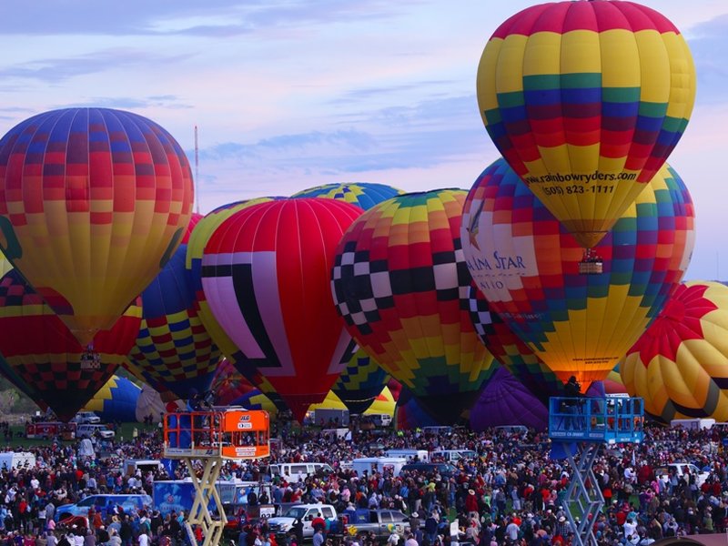 Albuquerque’s annual balloon festival was cancelled this year to prevent the spread of the coronavirus 